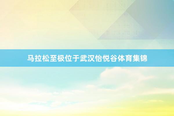 马拉松至极位于武汉怡悦谷体育集锦