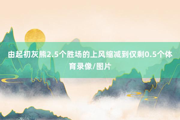 由起初灰熊2.5个胜场的上风缩减到仅剩0.5个体育录像/图片