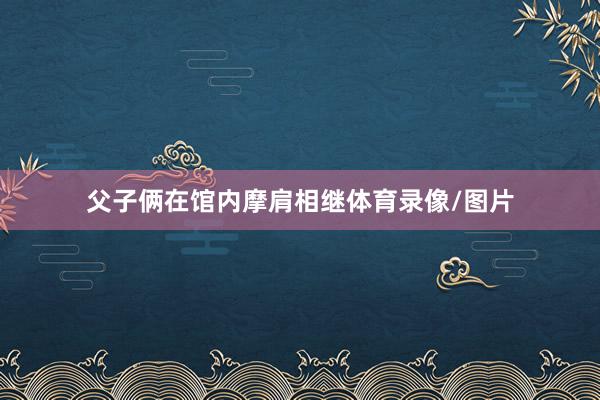 父子俩在馆内摩肩相继体育录像/图片