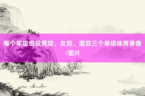 每个年级组设男双、女双、混双三个单项体育录像/图片