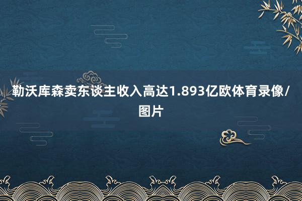 勒沃库森卖东谈主收入高达1.893亿欧体育录像/图片