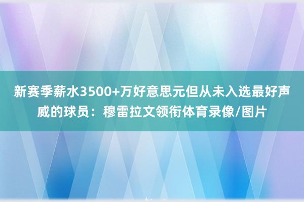 新赛季薪水3500+万好意思元但从未入选最好声威的球员:穆雷拉文领衔体育录像/图片