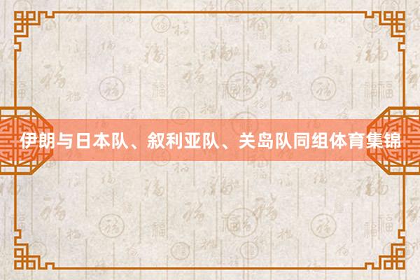 伊朗与日本队、叙利亚队、关岛队同组体育集锦