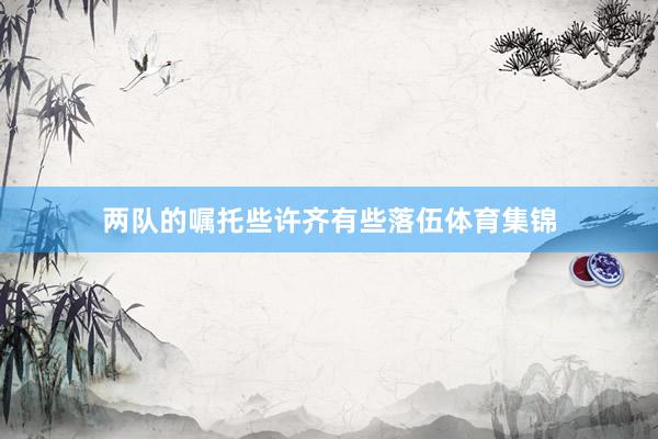 两队的嘱托些许齐有些落伍体育集锦