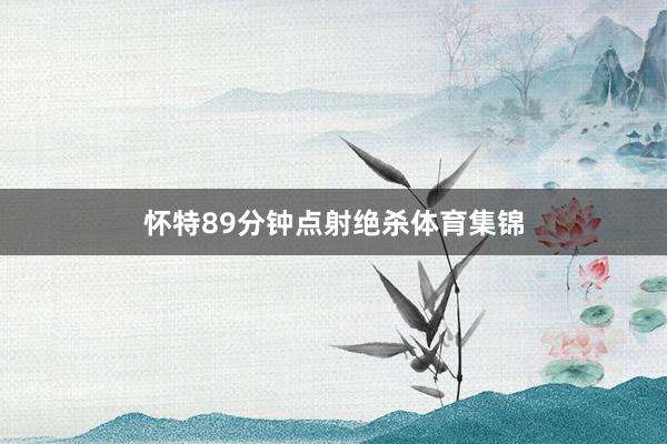 怀特89分钟点射绝杀体育集锦