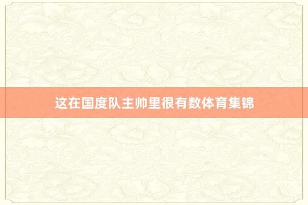 这在国度队主帅里很有数体育集锦