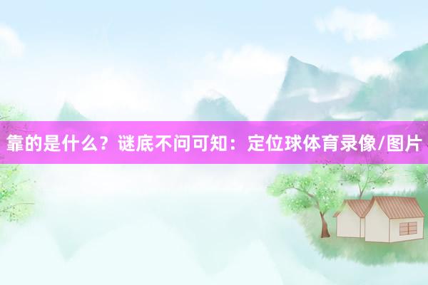 靠的是什么？谜底不问可知：定位球体育录像/图片
