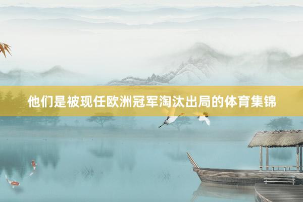 他们是被现任欧洲冠军淘汰出局的体育集锦